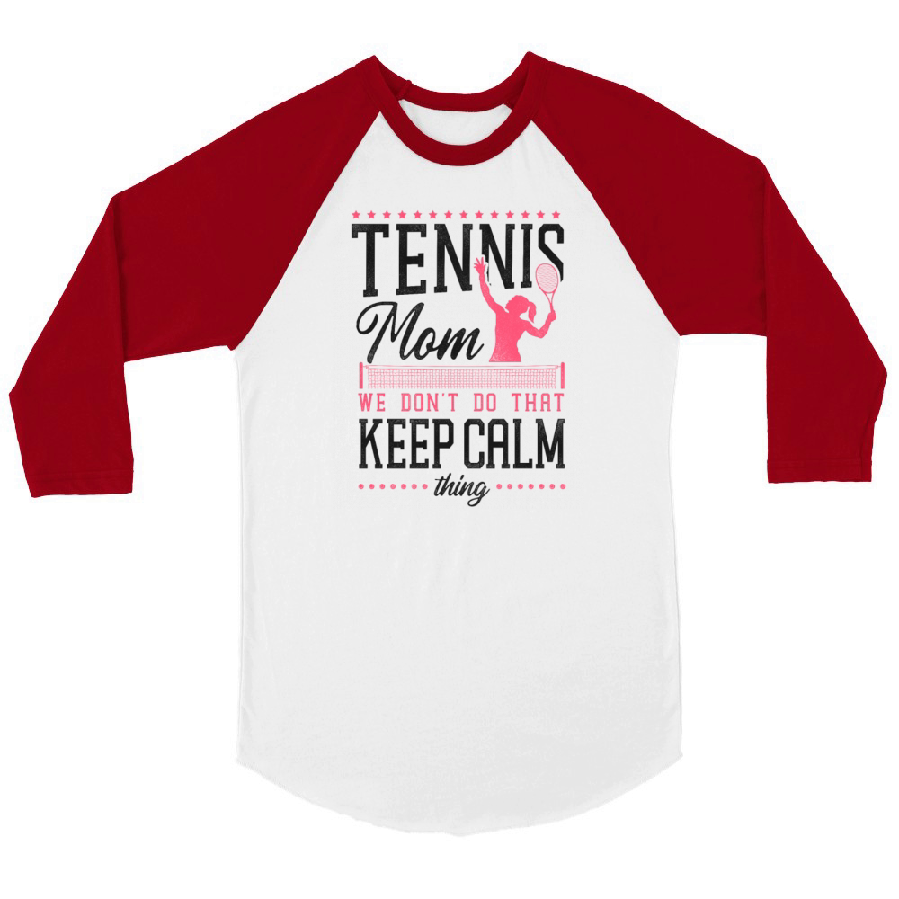 Funny Tennis Player Racket Mom Unisex ¾ sleeve Raglan T-shirt