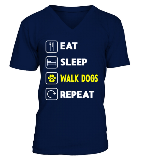 Dog Walker Professional Pet Sitter Dog Walking V-Neck T-shirt