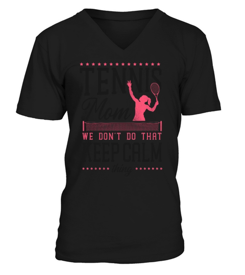 Funny Tennis Player Racket Mom V-Neck T-shirt