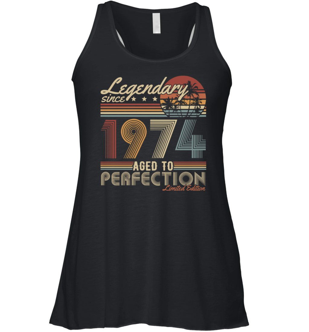 Legendary since 1974 Vintage Retro 50th birthday Women's Flowy Tank Top