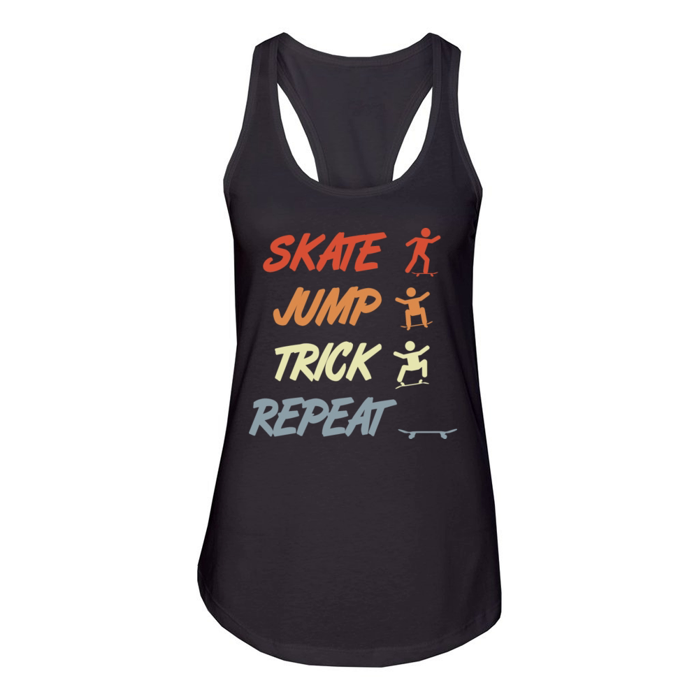 Vintage Skateboarding Saying Women's Racerback Tank