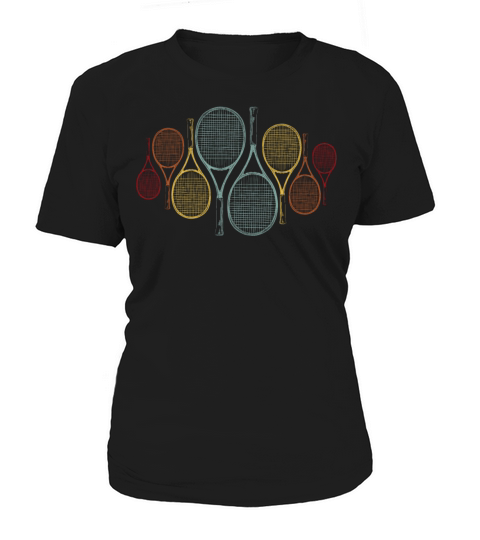 Funny Tennis Player Racket Retro Women's T-Shirt