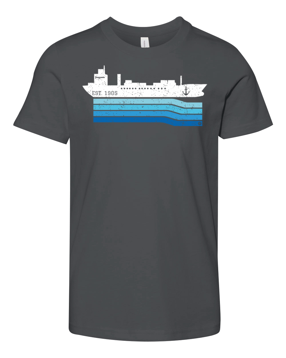 Cargo Ship Est 1905 Vintage Youth Unisex Jersey Tee