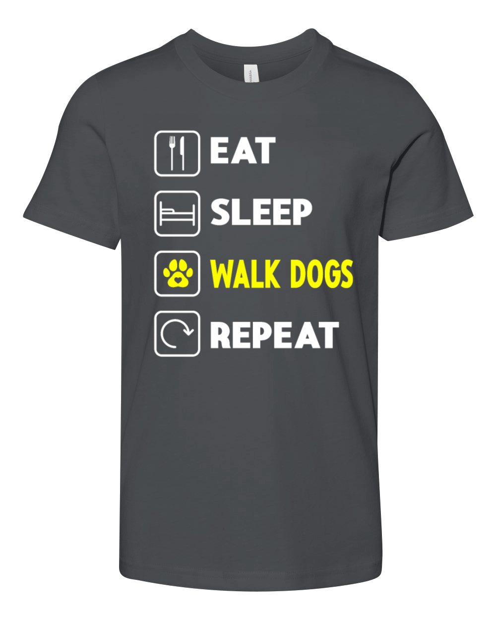 Dog Walker Professional Pet Sitter Dog Walking Youth Unisex Jersey Tee