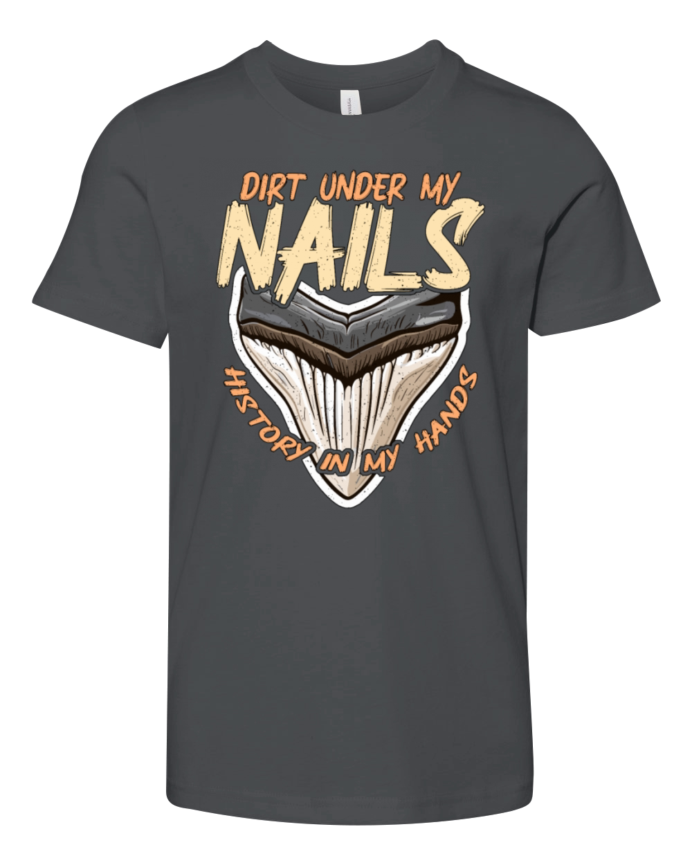 Fossil Hunter Dirt Under My Nails Fossil Collector Youth Unisex Jersey Tee