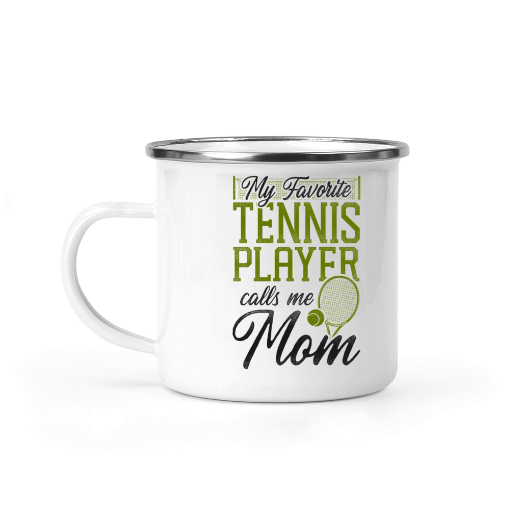 Funny Tennis Player Racket Mom Camping Mug