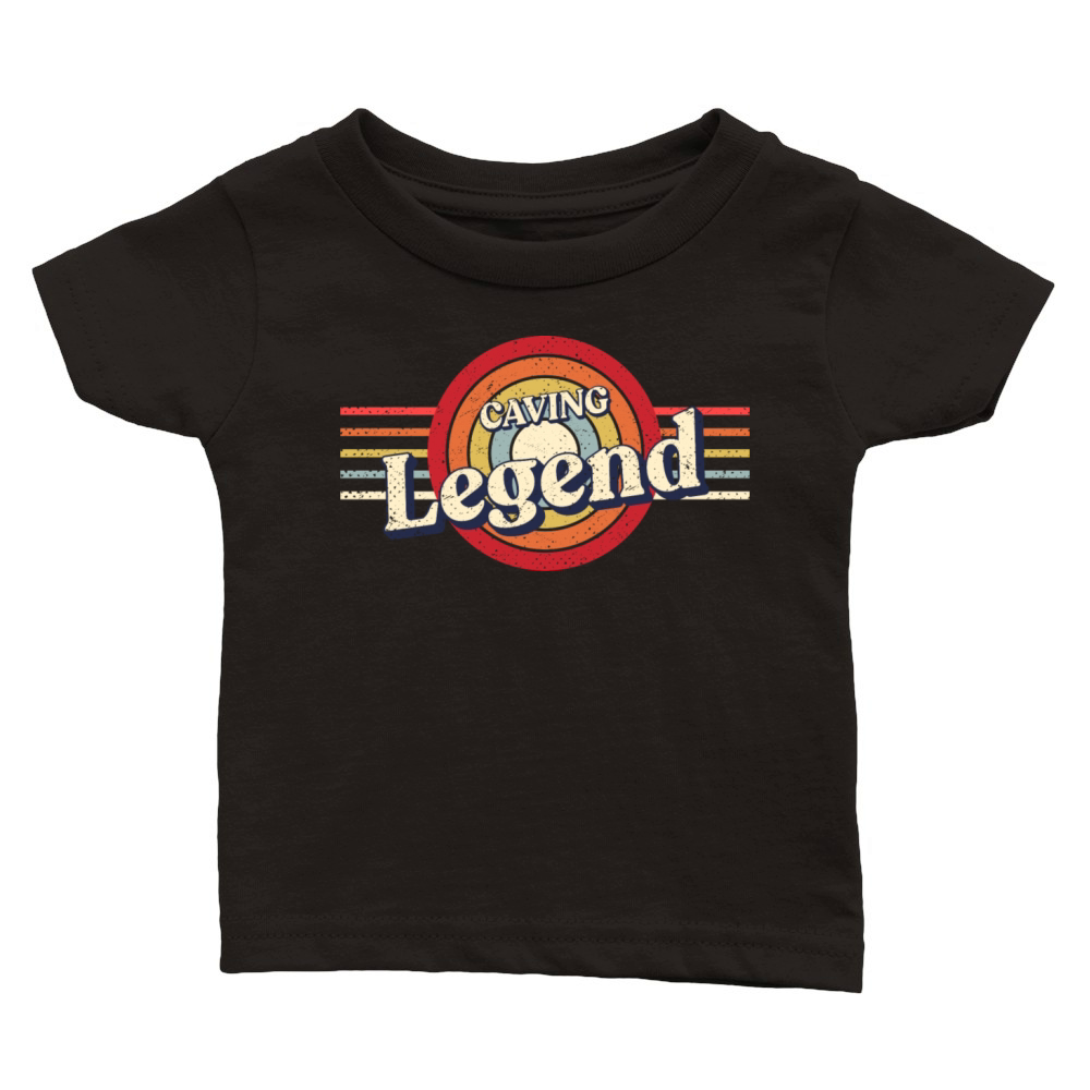 Caving Legend Spelunking Funny Caver Humor Sports Classic Baby Crewneck T-shirt