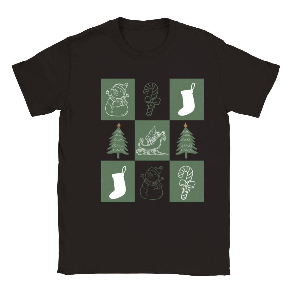 Cozy Vintage Holiday Minimalist Chris Classic Kids Crewneck T-shirt