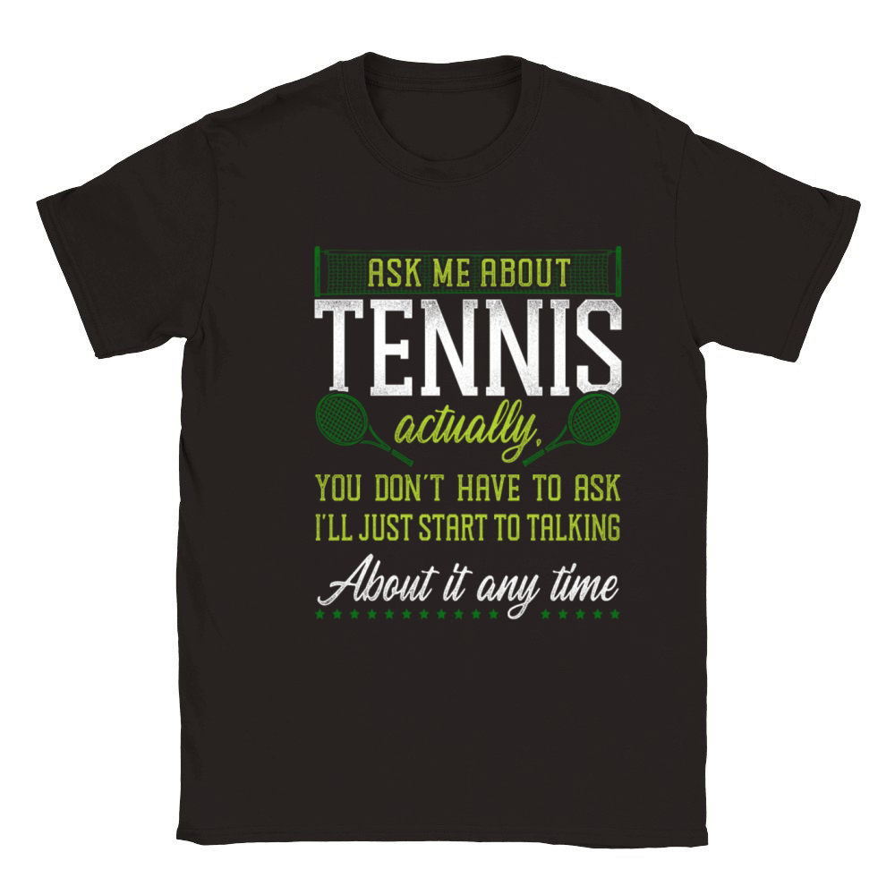 Funny Tennis Player Racket Ask Me Classic Kids Crewneck T-shirt