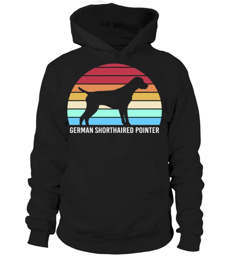 Retro German Shorthaired Pointer Dog Silhouette Hoodie Unisex