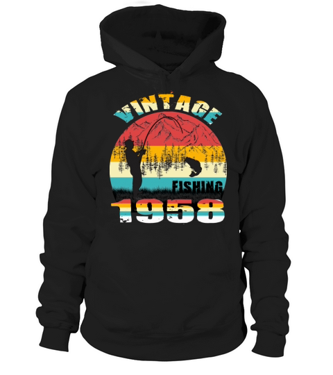 VINTAGE FISHING 1958 Hoodie Unisex