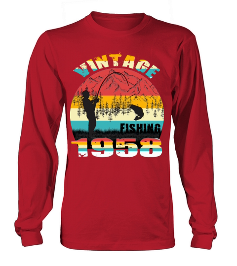 VINTAGE FISHING 1958 Long sleeved Unisex