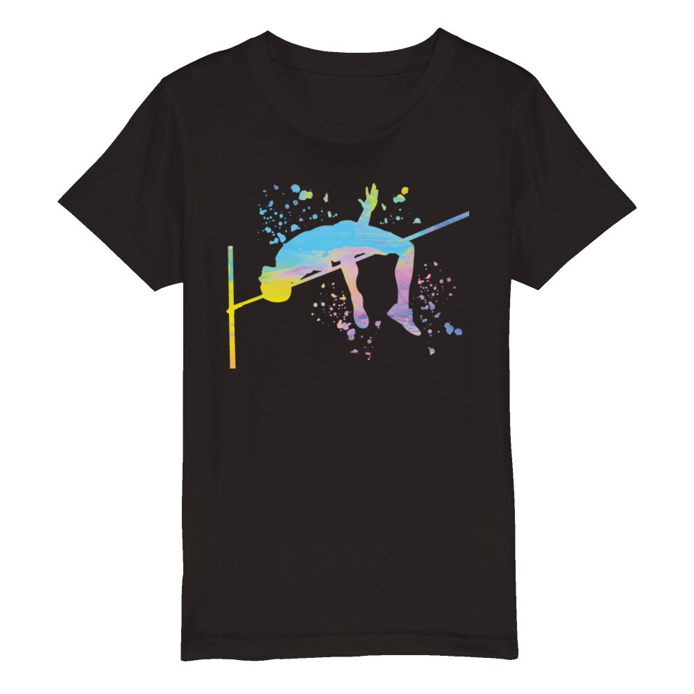 High Jumper High Jumping High Jump Organic Kids Crewneck T-shirt