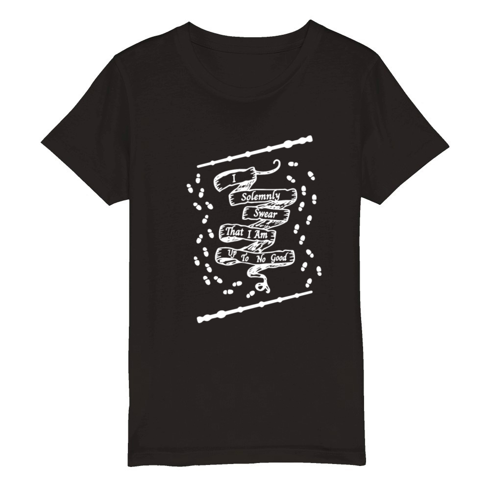 I Solemnly Swear That I Am Up To No Good Vintage Organic Kids Crewneck T-shirt