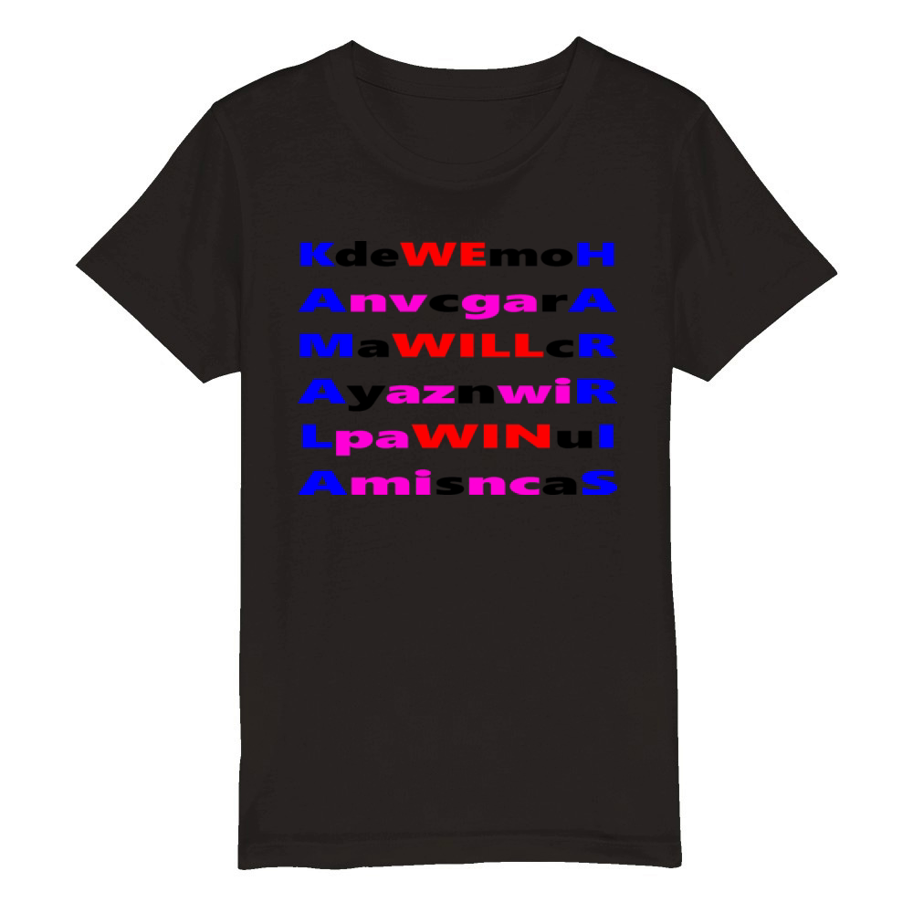 KAMALA HARRIS - WE WILL WIN - democracy Organic Kids Crewneck T-shirt
