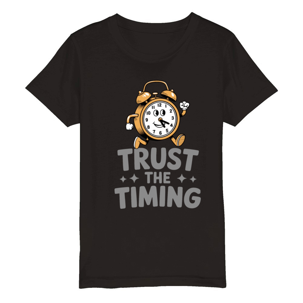 Trust The Timing Organic Kids Crewneck T-shirt
