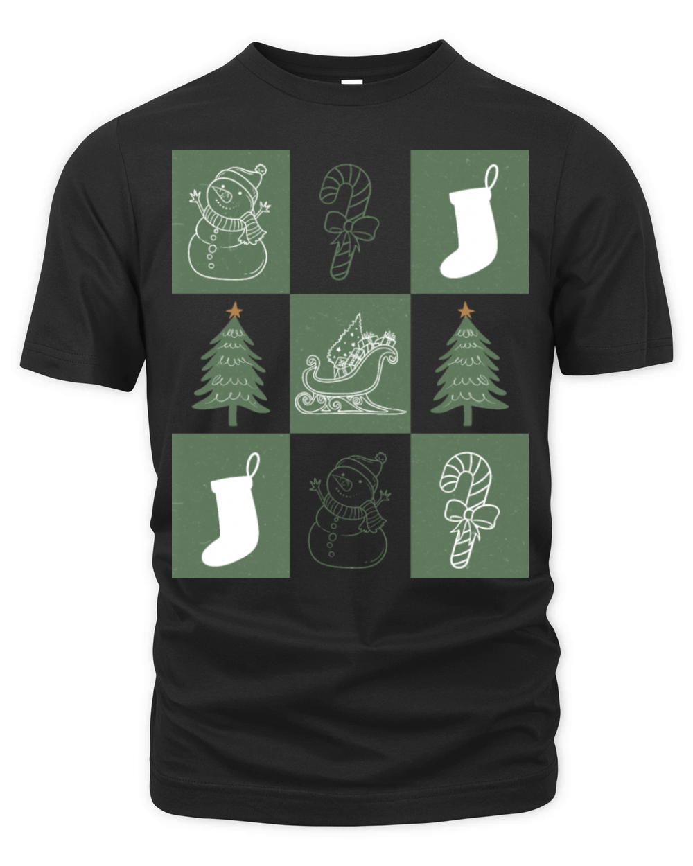 Cozy Vintage Holiday Minimalist Chris Organic Unisex T-shirt