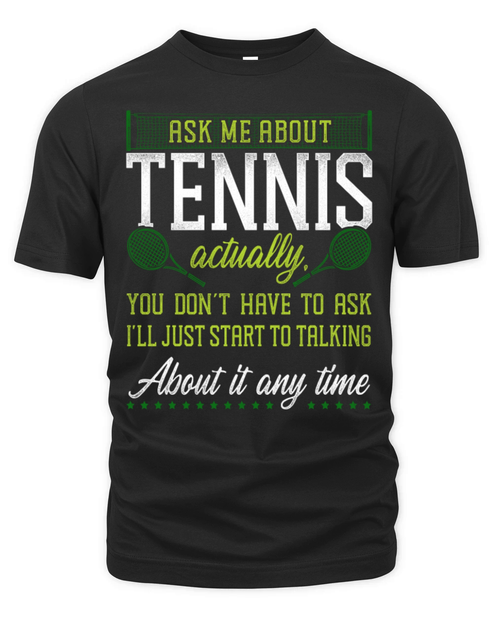 Funny Tennis Player Racket Ask Me Organic Unisex T-shirt