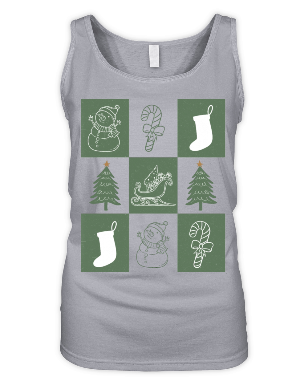 Cozy Vintage Holiday Minimalist Chris Organic Women's Tank Top