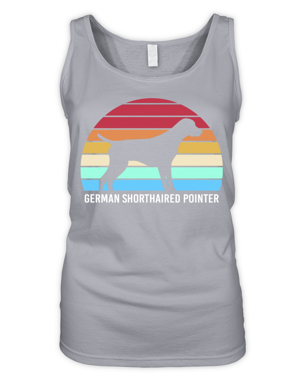 Retro German Shorthaired Pointer Dog Silhouette Organic Women's Tank Top