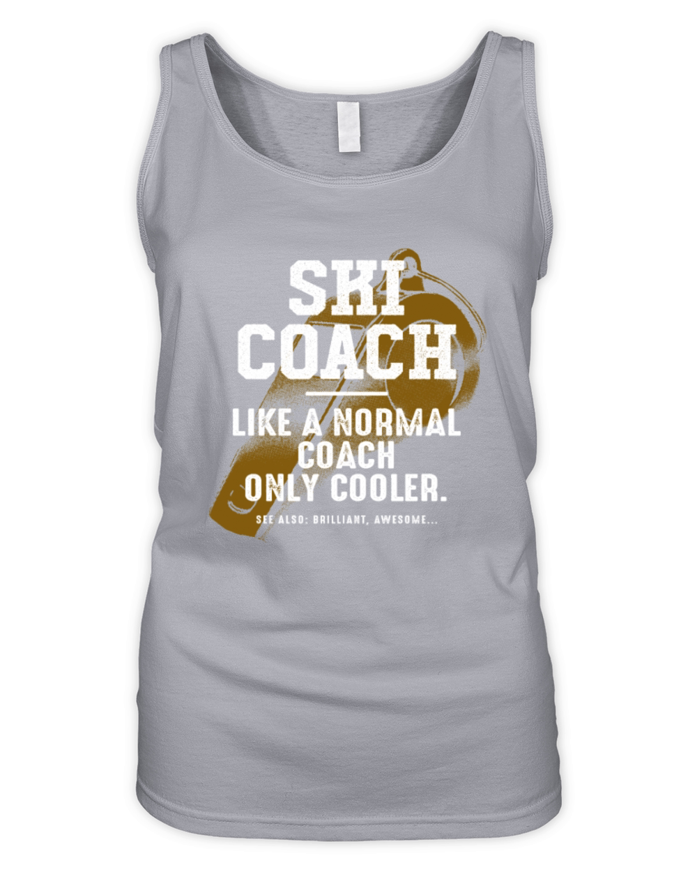 Ski Coach Like a Normal Coach Skiing Instructor Fu Organic Women's Tank Top