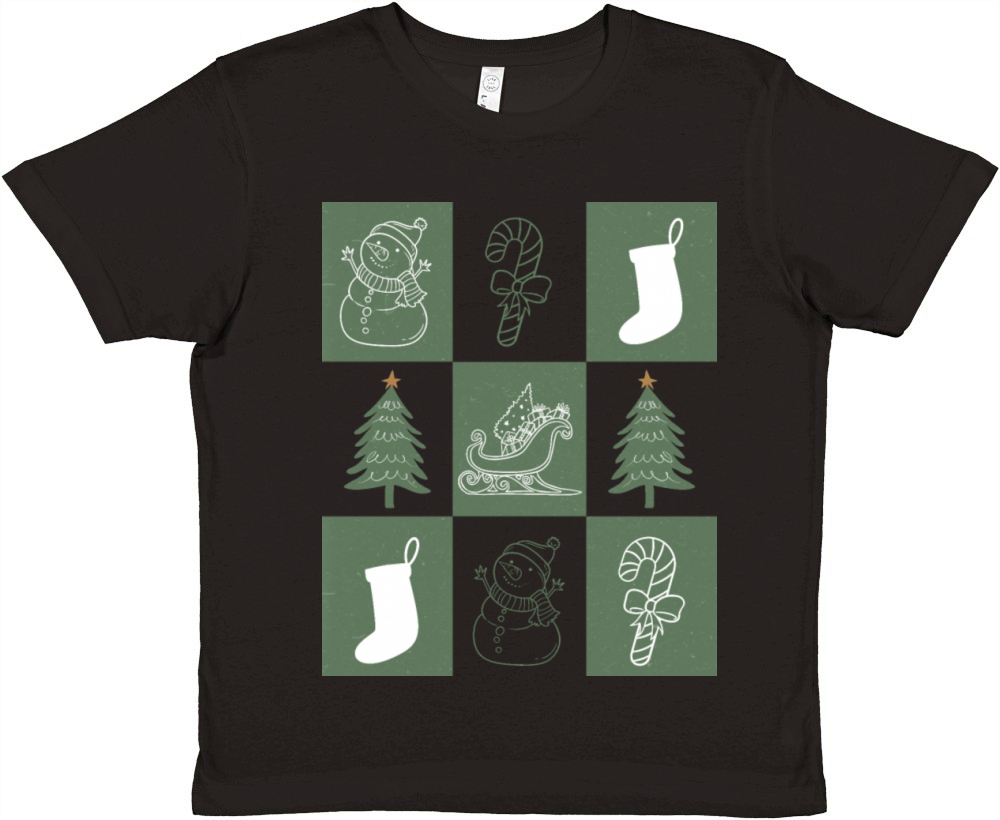 Cozy Vintage Holiday Minimalist Chris Premium Kids Crewneck T-shirt