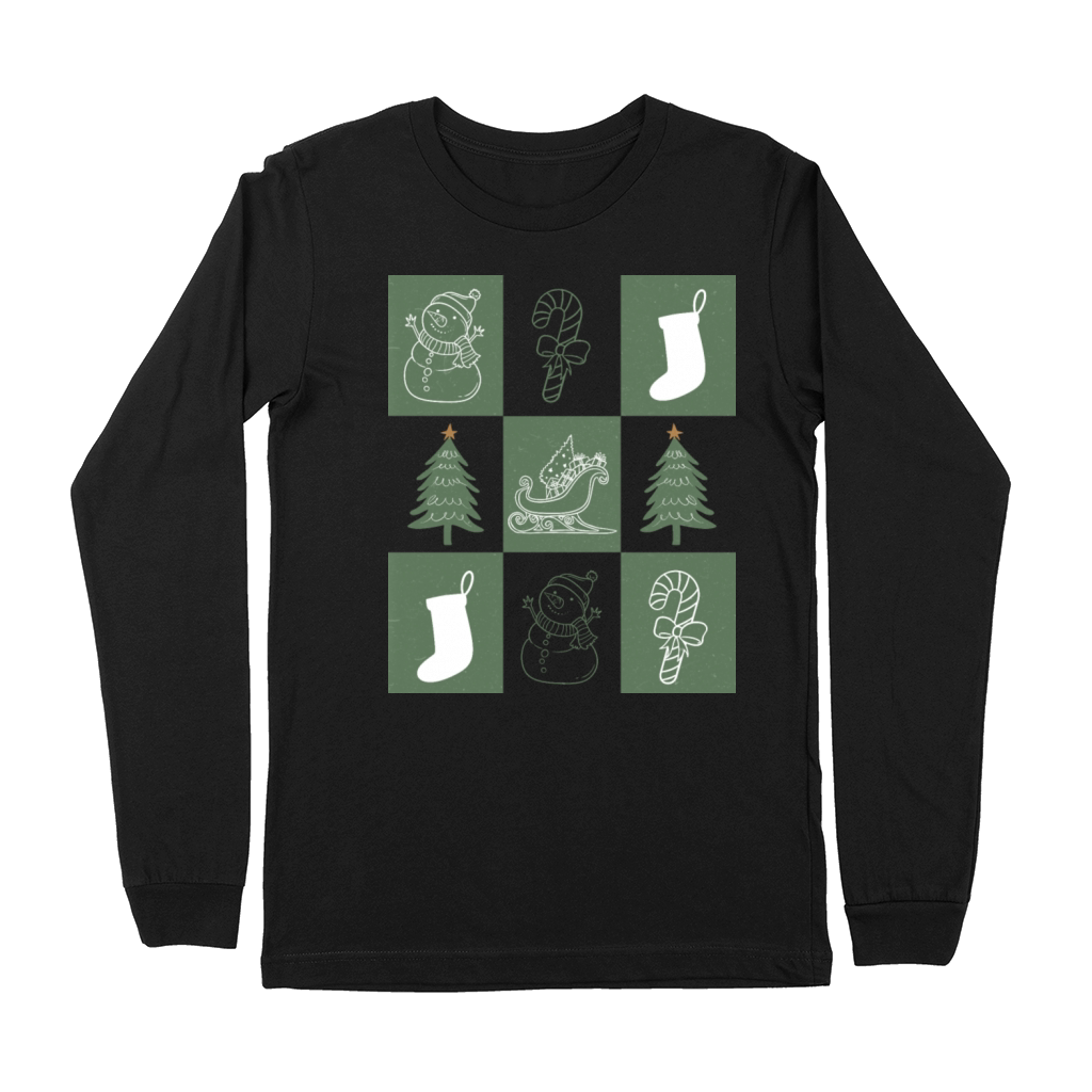 Cozy Vintage Holiday Minimalist Chris Premium Long Sleeve