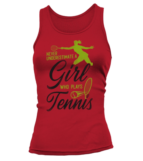 Funny Tennis Player Racket Girl Tank top Woman