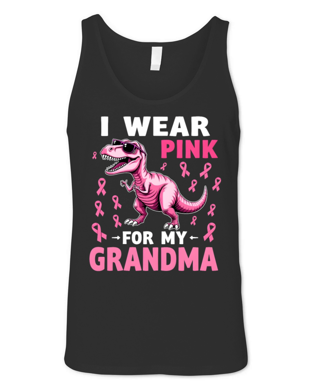 Breast Cancer Pink Awareness Design Unisex Jersey Tank