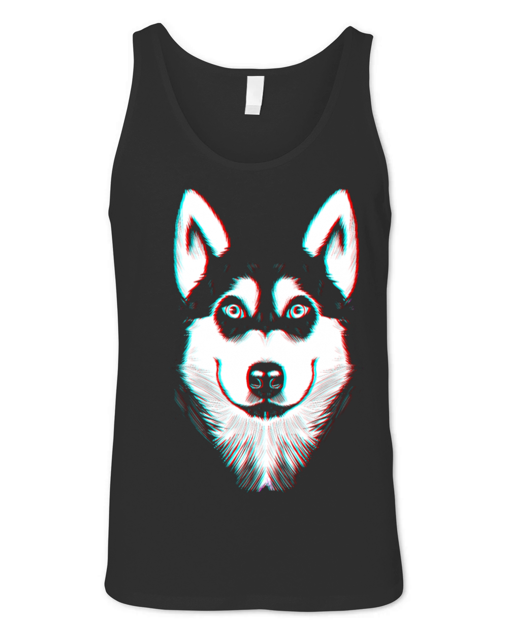 Dog Lover Vintage Siberian Husky Dog Face Unisex Jersey Tank