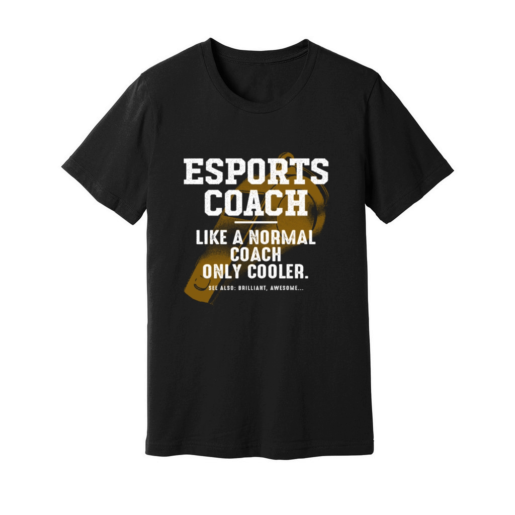 Esports Coach Like a Normal Coach Gamer Funny Vide Unisex Jersey Tee