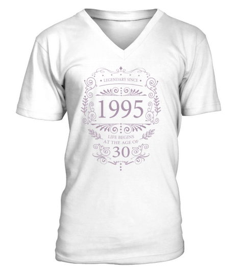 Legendary since 1995 Vintage 30 years V-Neck T-shirt