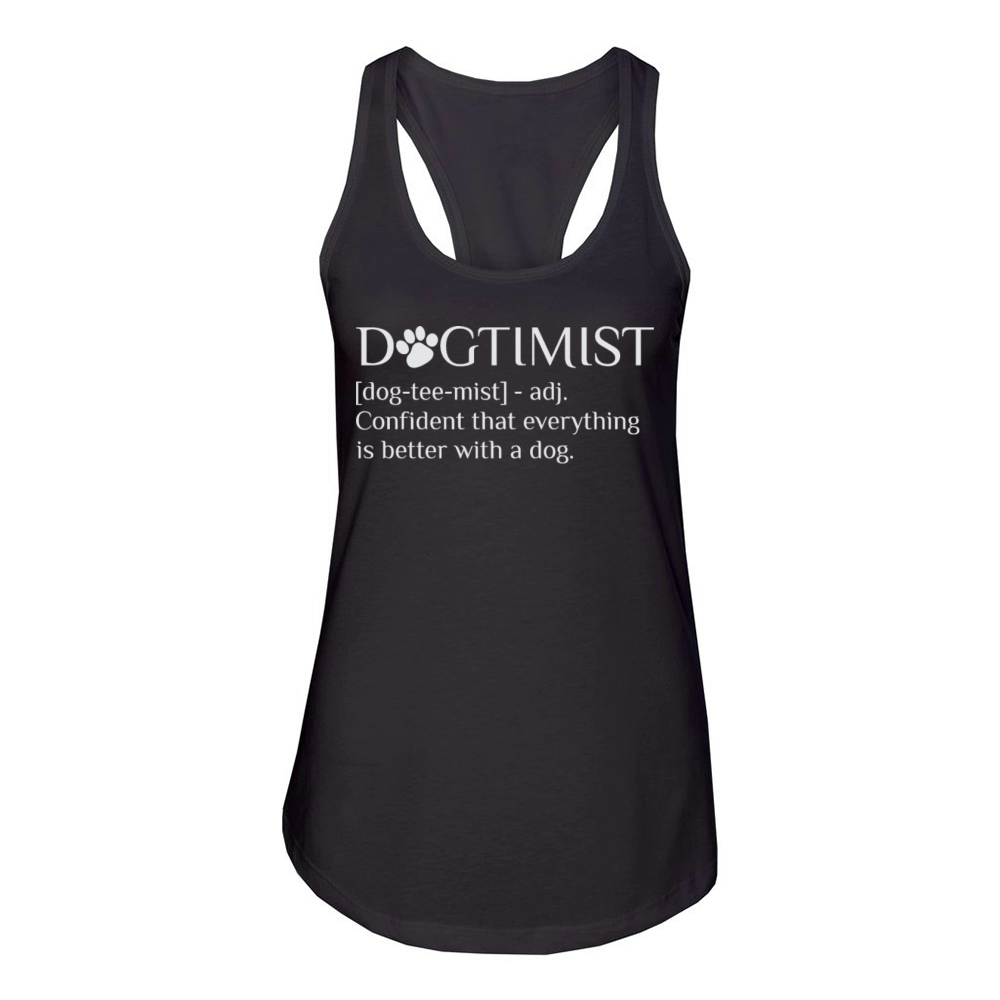 Dogtimist Adjective Saying Quotes Funny Dog Women's Racerback Tank