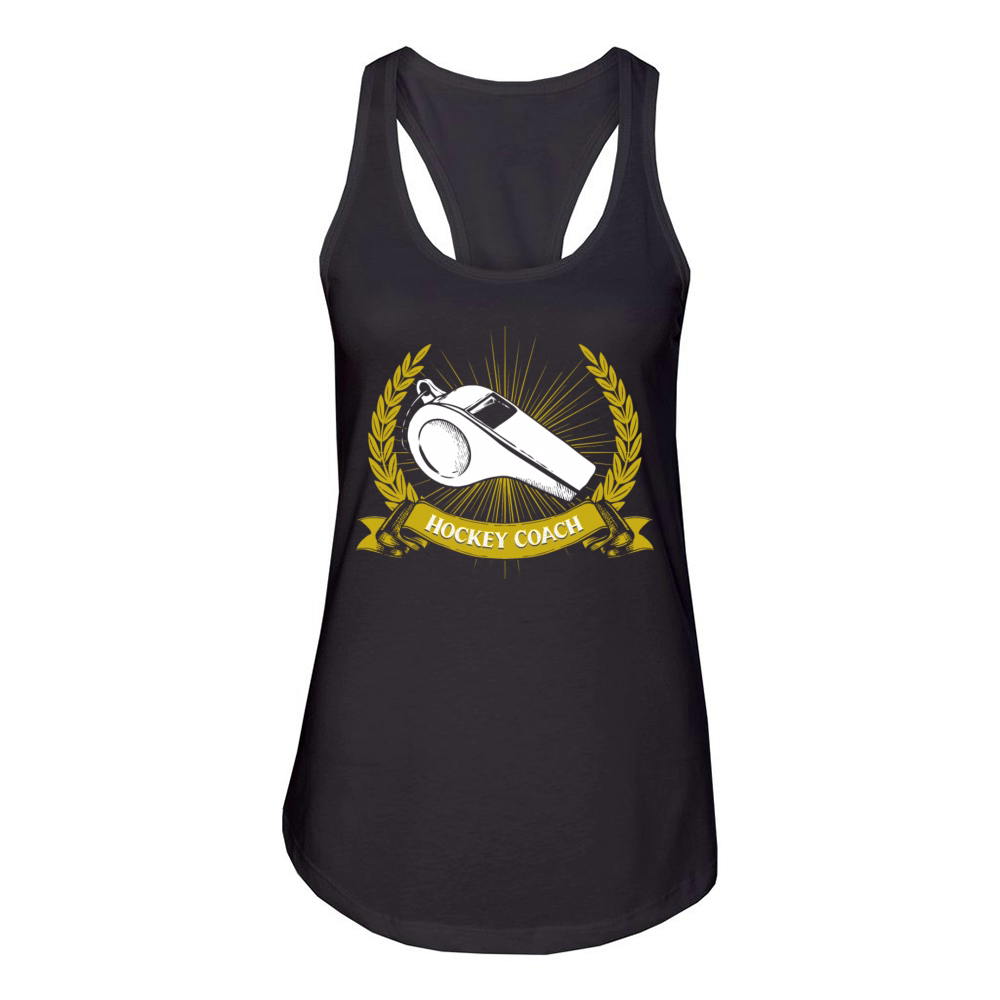 Hockey Coach Hockey Player Funny Team Sports Humor Women's Racerback Tank