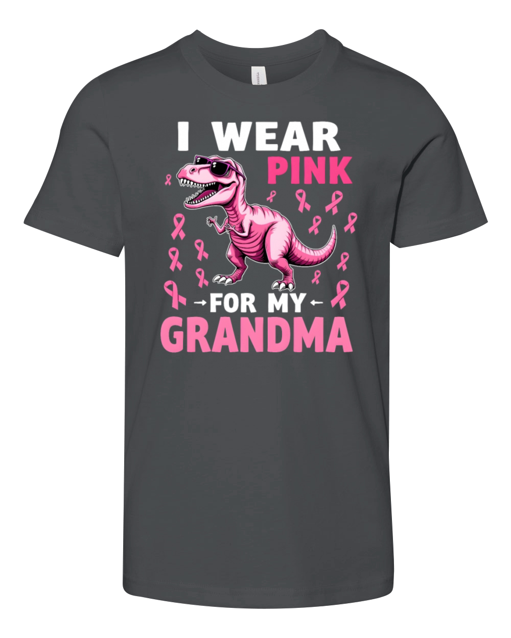 Breast Cancer Pink Awareness Design Youth Unisex Jersey Tee