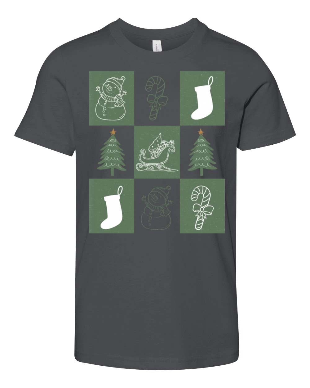 Cozy Vintage Holiday Minimalist Chris Youth Unisex Jersey Tee