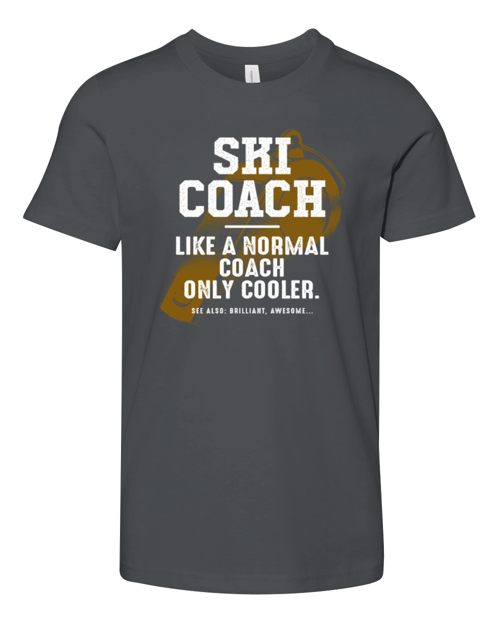 Ski Coach Like a Normal Coach Skiing Instructor Fu Youth Unisex Jersey Tee