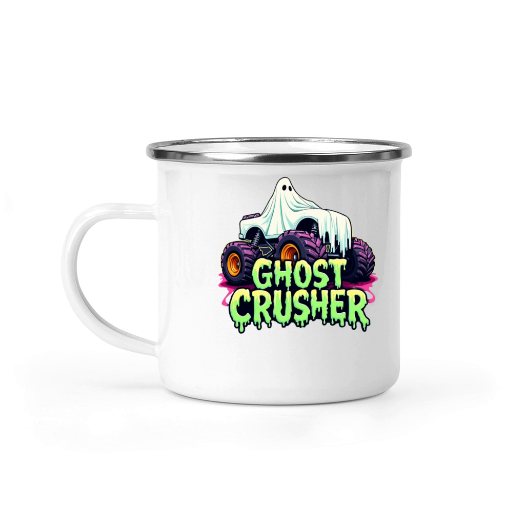 Monster Truck Shirt Boy Kids Ghost Pumpkin Hallowe Camping Mug