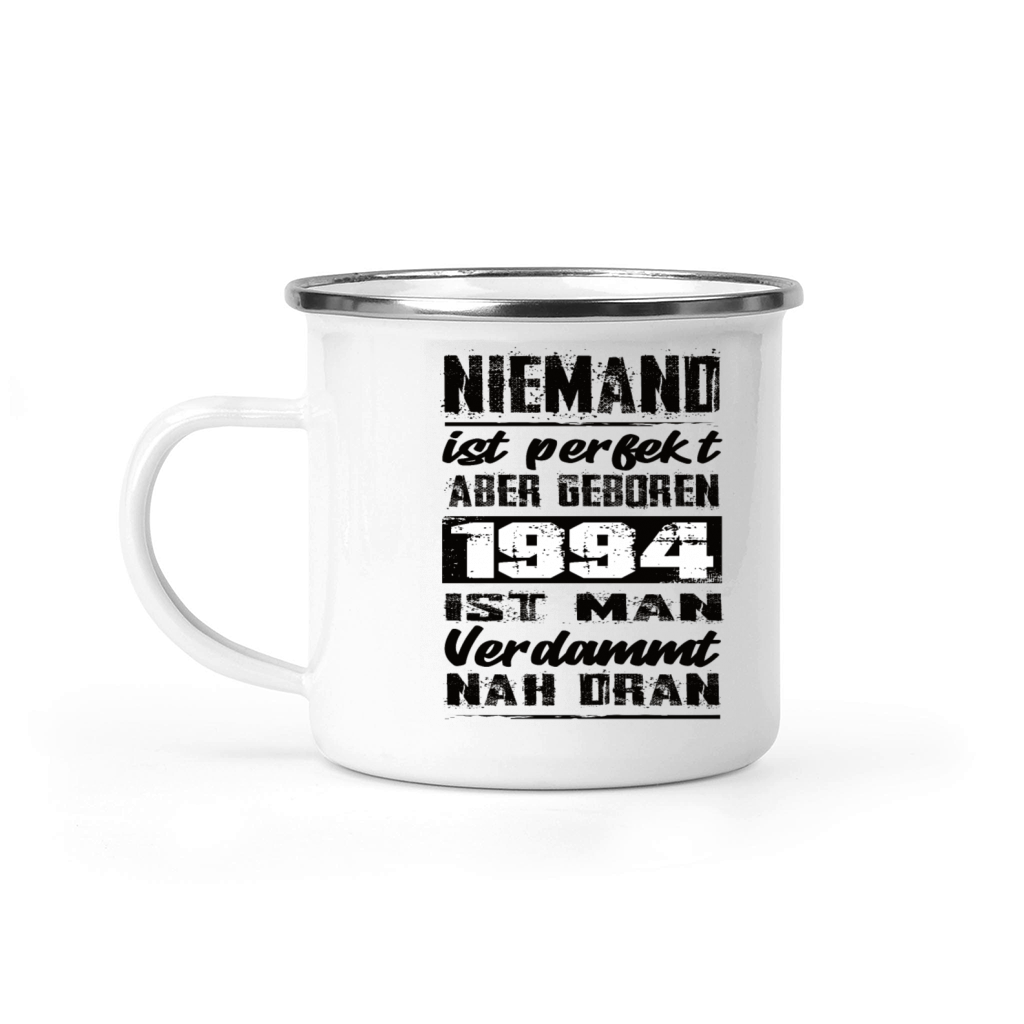 Nobody Is Perfect But Born 1994 Birthday Camping Mug