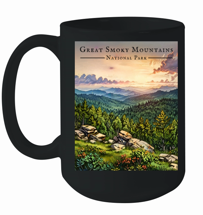 Sunset Serenity - Great Smoky Mountains Ceramic Mug