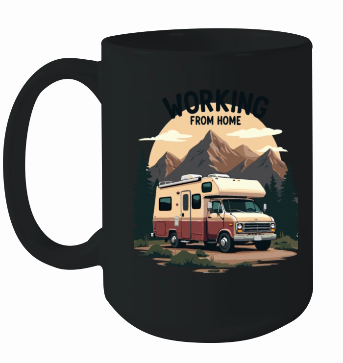 Working from Home RV Adventure Ceramic Mug