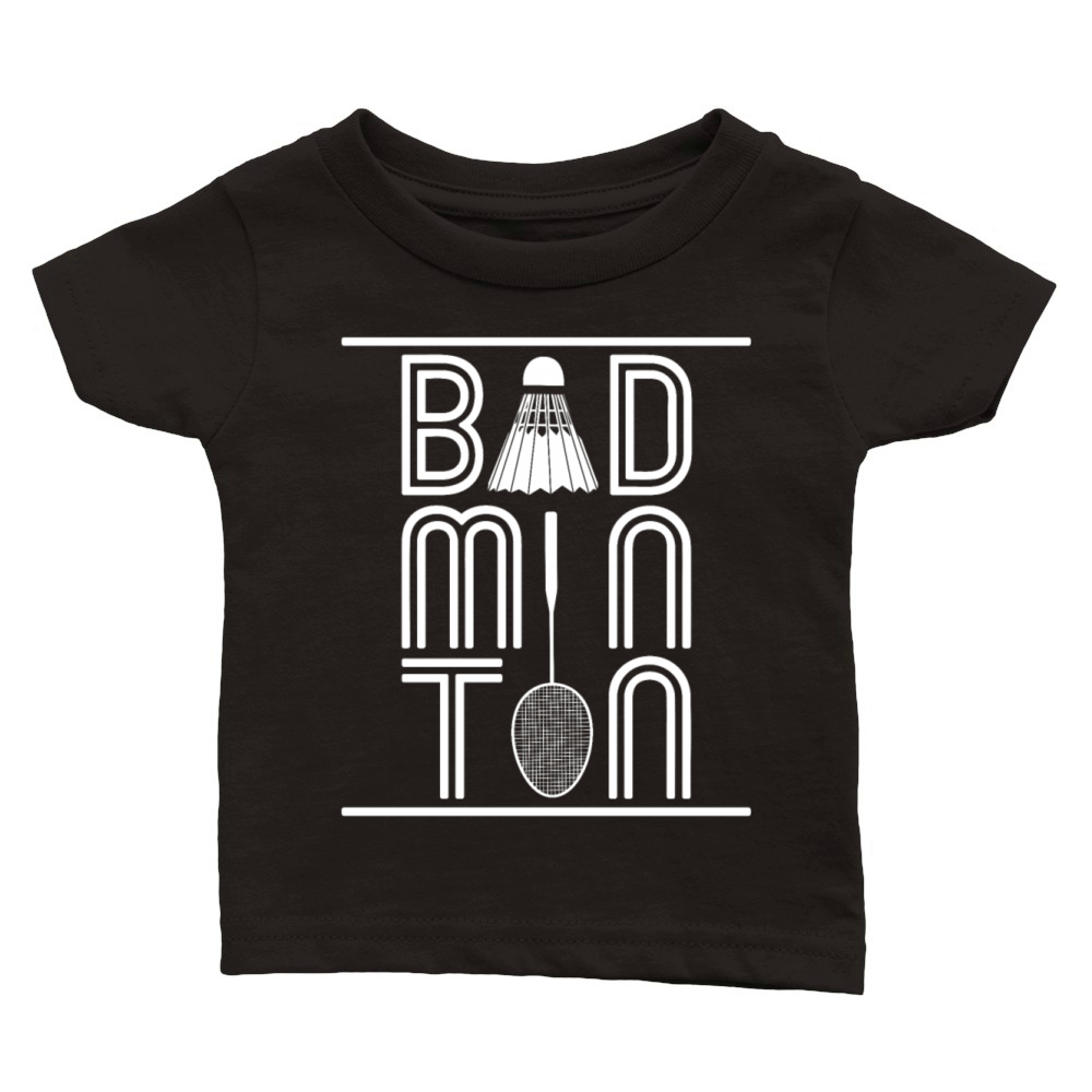 Racquet Shuttlecock Player Badminton Classic Baby Crewneck T-shirt