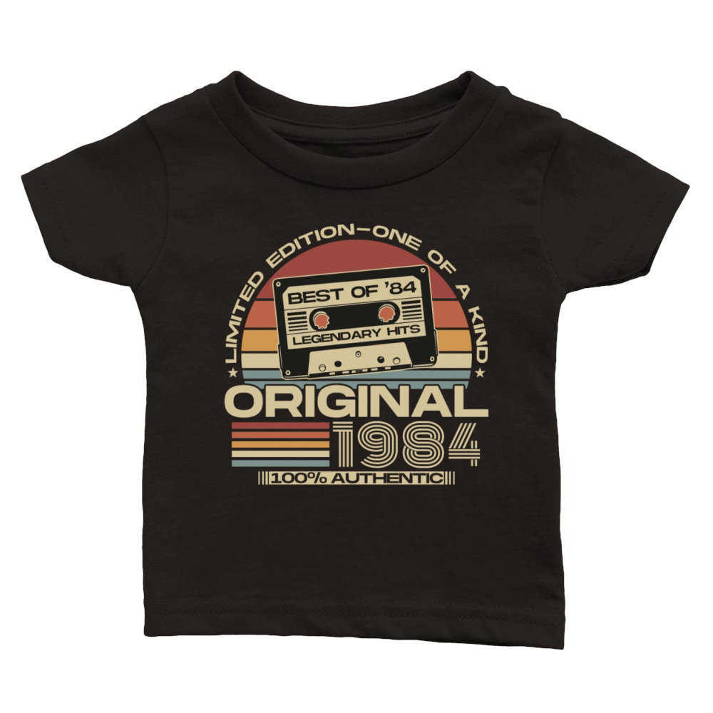 Vintage 1984 Retro 40th Birthday Classic Baby Crewneck T-shirt