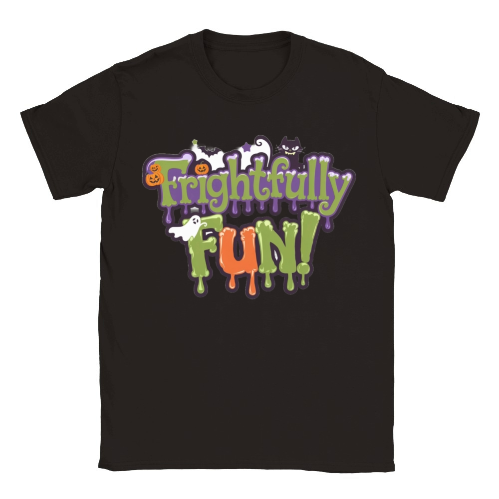 frightfully fun halloween design Classic Kids Crewneck T-shirt