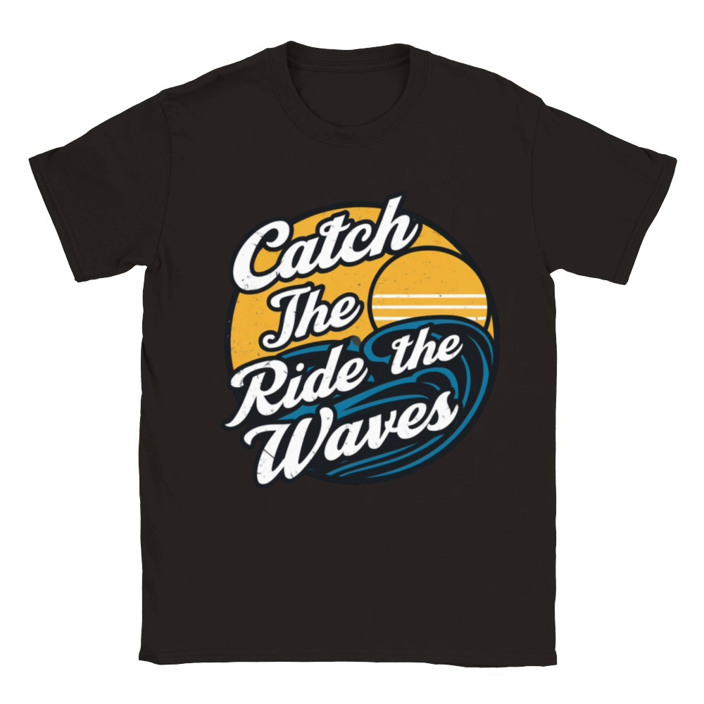 Retro vintage surfing Classic Kids Crewneck T-shirt