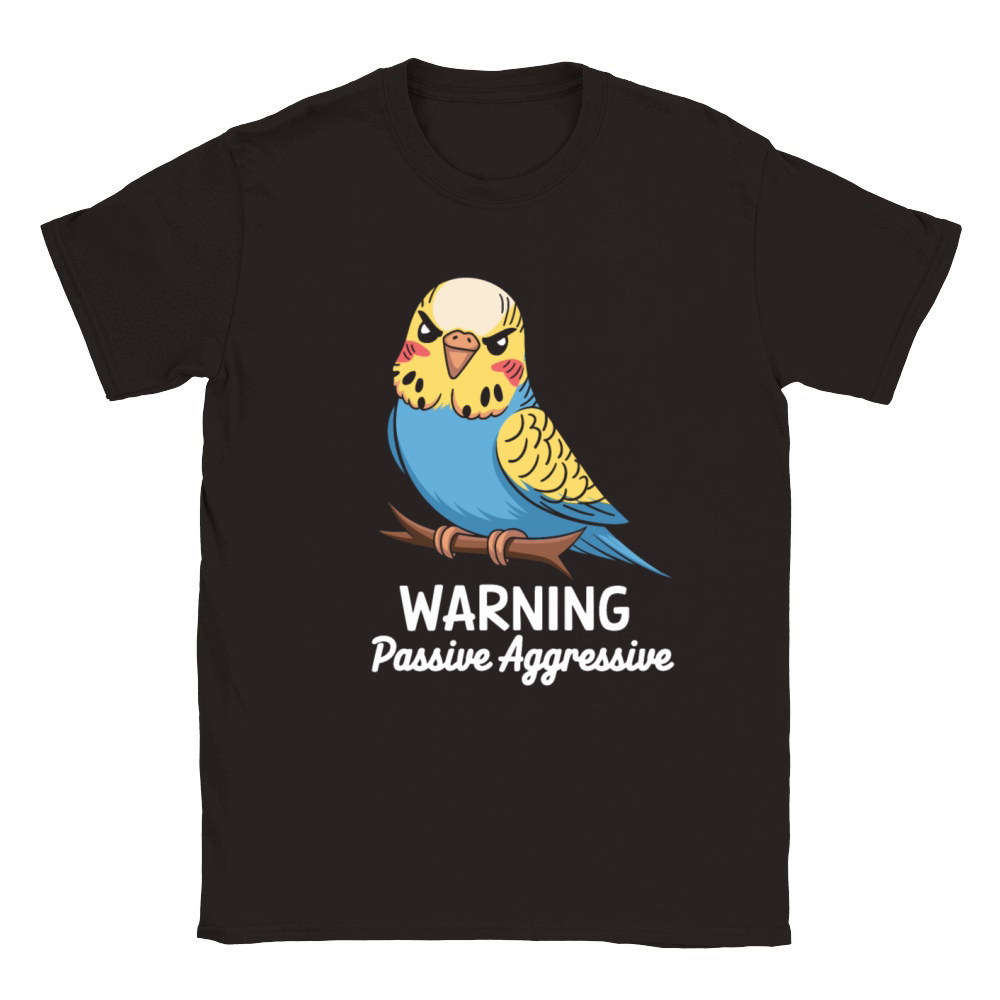 Warning Passive Aggressive Parrot Humor Classic Kids Crewneck T-shirt