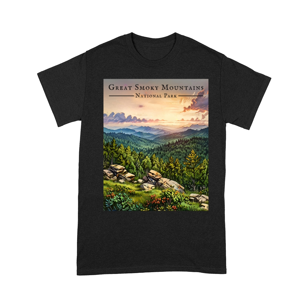 Sunset Serenity - Great Smoky Mountains Comfort T-shirt