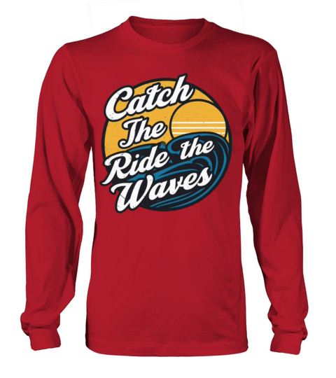 Retro vintage surfing Long sleeved Unisex