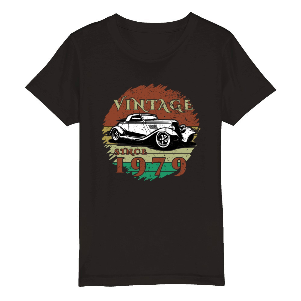 45th birthday Classic Car - Vintage since 1979 Organic Kids Crewneck T-shirt