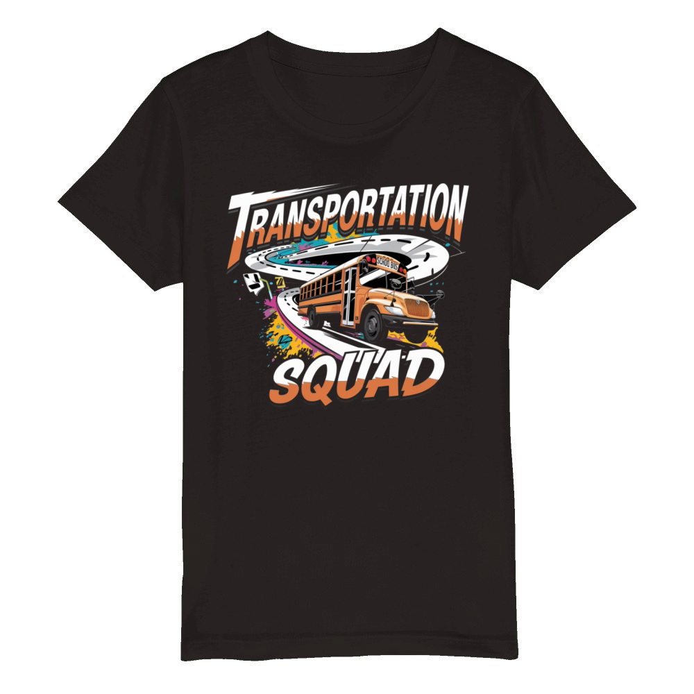 Transportation Squad 4 Organic Kids Crewneck T-shirt